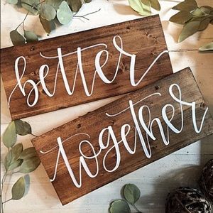 Cute wooden signs